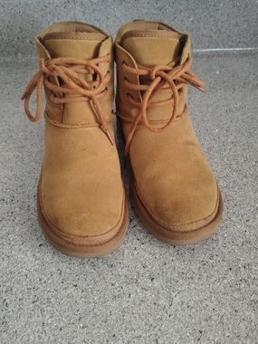 UGG Women's Lace-Up Suede Ankle Boots - Chestnut Size 7